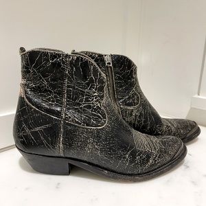 Golden Goose distressed leather boots.